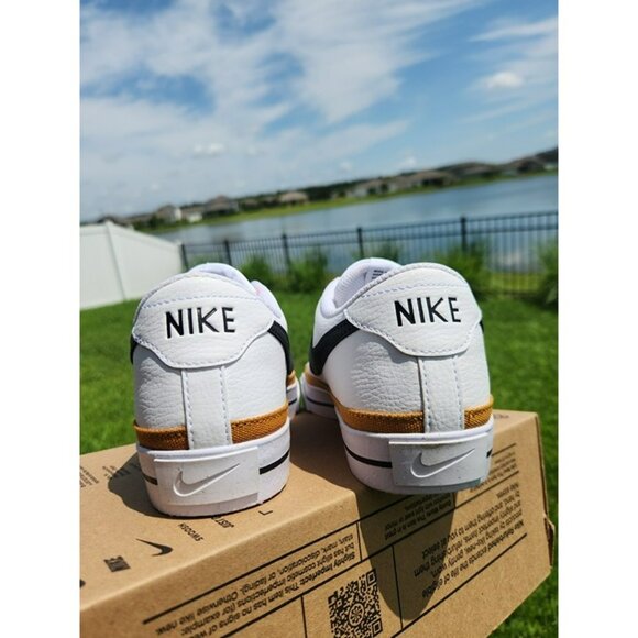 10 MEN’S NIKE COURT LEGACY NN WHITE BLACK DESERT OCHRE DH3162-100 SNEAKERS main image 4